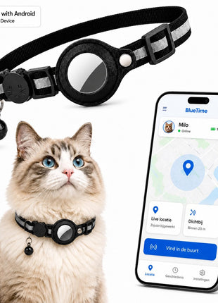 Kattenhalsband inclusief Tag Geschikt voor Android Find My Device