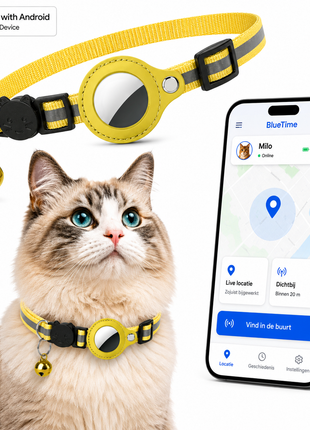 Kattenhalsband inclusief Tag Geschikt voor Android Find My Device