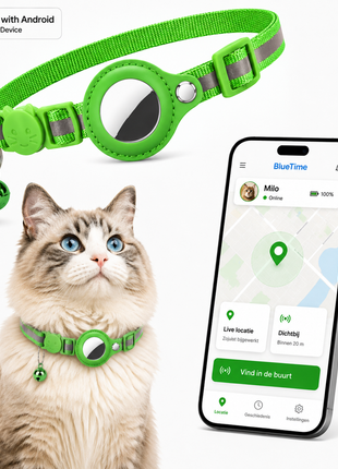 Kattenhalsband inclusief Tag Geschikt voor Android Find My Device
