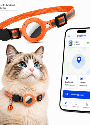 Kattenhalsband inclusief Tag Geschikt voor Android Find My Device