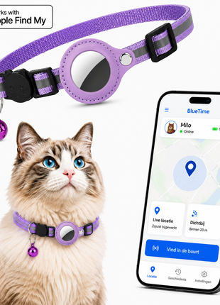 Kattenhalsband Inclusief Tag Geschikt voor Apple FInd My