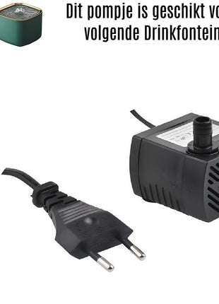 Drinkfontein Pomp  EU stekker Snoer 1,5e Meter