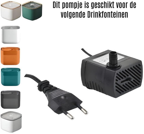 Drinkfontein Pomp  EU stekker Snoer 1,5e Meter