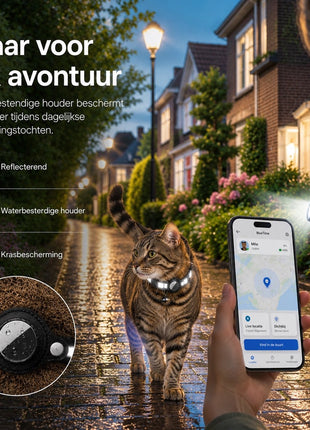 Kattenhalsband inclusief Tag Geschikt voor Android Find My Device