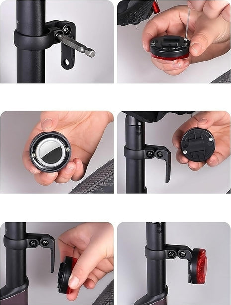 Rood Reflecterende Achterlamp voor Veiligheid & Tracking Geschikt voor Apple Find My