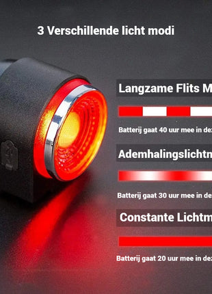 Fietsachterlicht met Alarm