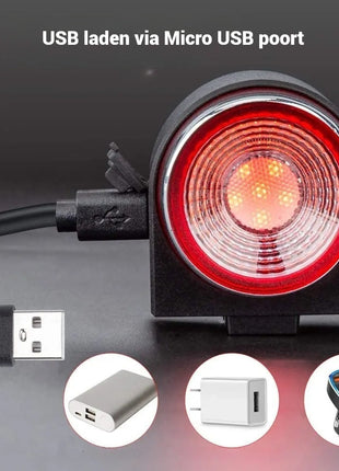 Fietsachterlicht met Alarm