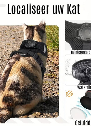 Kattenharnas inclusief Tag Geschikt voor Apple Find My