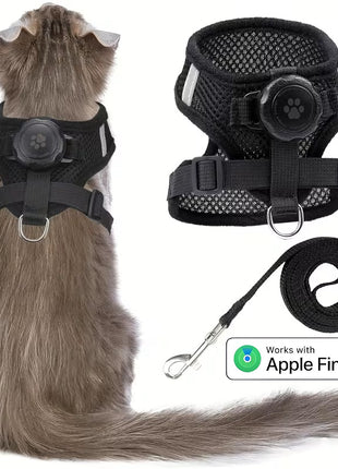 Kattenharnas inclusief Tag Geschikt voor Apple Find My