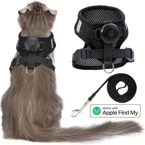 Kattenharnas inclusief Tag Geschikt voor Apple Find My