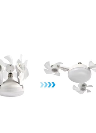 Opvouwbare Plafondventilator met LED Lamp