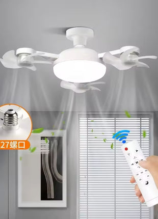 Opvouwbare Plafondventilator met LED Lamp