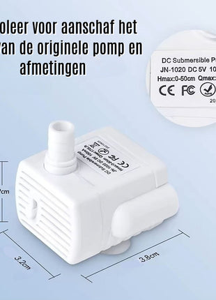 Drinkfontein Pomp USB stekker  Snoer 1,5e meter