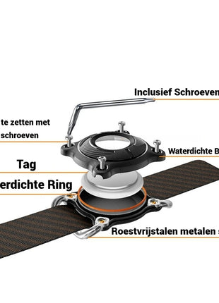 Taghouder voor Halsband Inclusief Tag Geschikt voor Android Find My Device