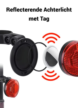 Rood Reflecterende Achterlamp voor Veiligheid & Tracking Geschikt voor Apple Find My